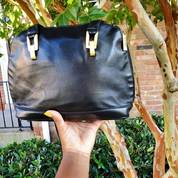 Vintage PERLINA New York Drop Handle Leather Shoulder Bag - Picture 3 of 14